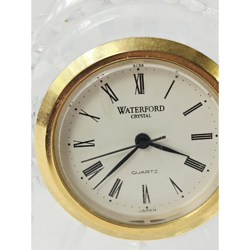 Waterford Crystal miniature mini desk clock needs batteries 3